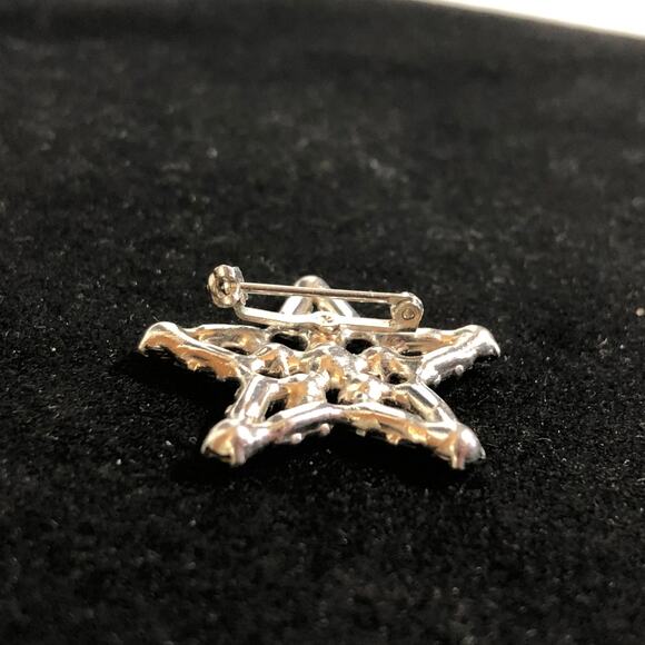 OES Rhinestone Brooch Multicolor Silver Tone Pin Easter Star Masonic - Picture 5 of 6